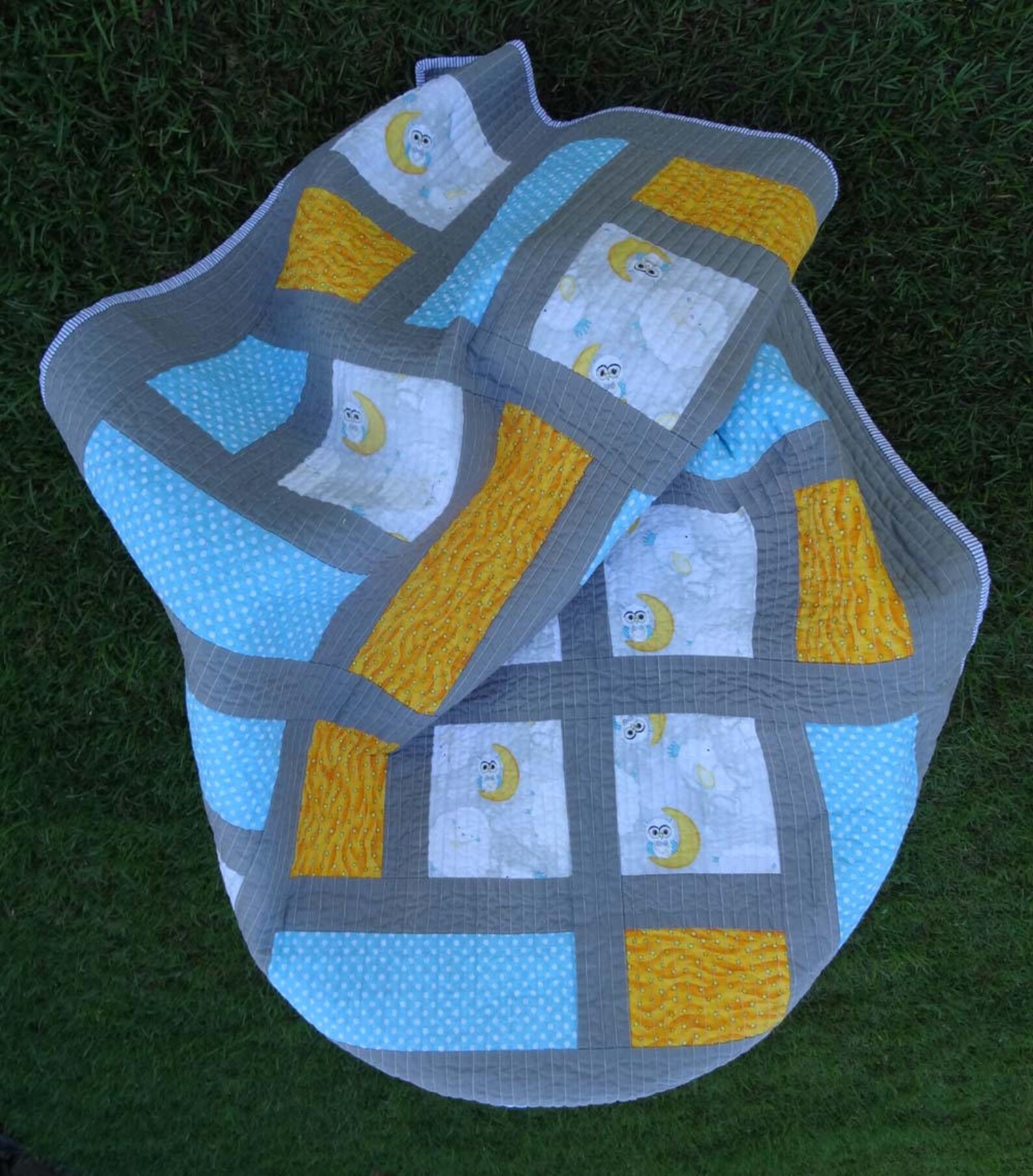 Modern Baby Quilt, Crib Quilt to the Moon & Back Quiltsy Handmade Etsy
