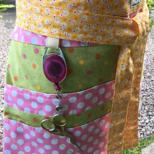 Polka Dots Sewing Quilting Crafter's Vendor's Waitress Half Apron image 3