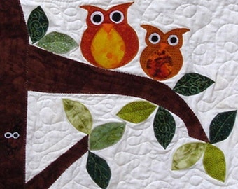 Owl Baby Quilt - Owl Watch Over You - Baby/Child Quilt/Wall Hanging - Made to Order