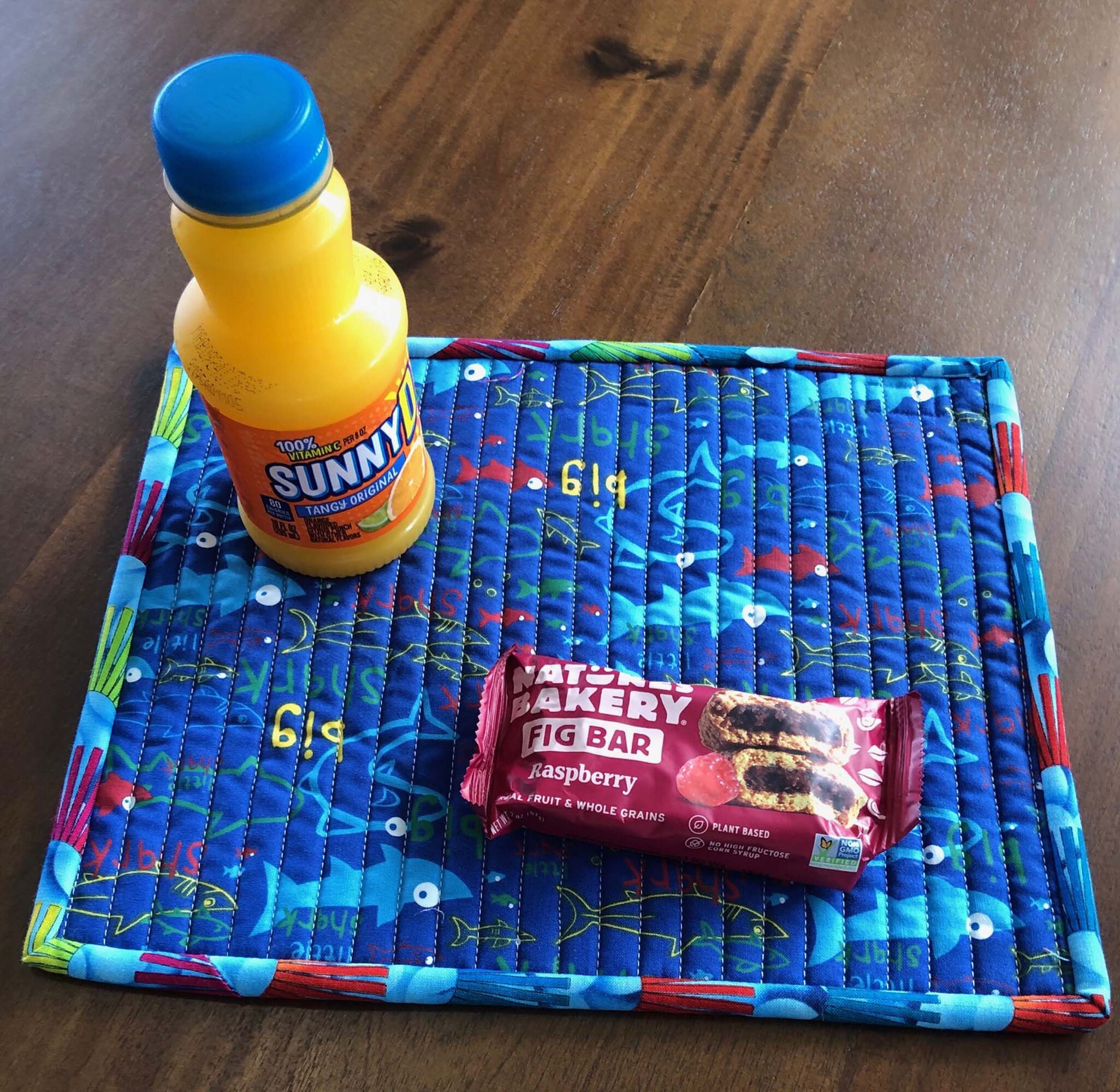 Snacks Rug Splish Splash Sharks Snack Mats/mug Rug - Set of 2 - Quilted - Quiltsy ...
