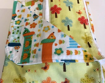 Newborn Gift Set - Hot Dogs Blanket/Burp Cloths - Quiltsy Handmade