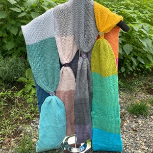 Button Closure Infinity Scarf
