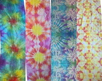 Hand Dyed Silk Scarf: 15x54in