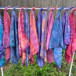 Cotton Gauze Scarf: Warm Colors 24x24 inch