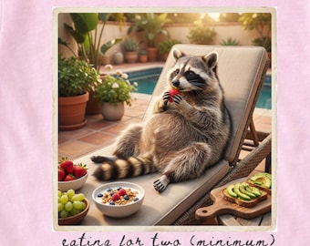 Eating for Two Funny Pregnancy Shirt Cute Raccoon Maternity Tee Gift for Mom to Be Baby Shower Gift Expecting Mom Outfit