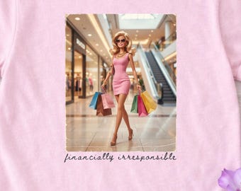 Outfit for Shopping Lovers Funny Retail Therapy Gift Trendy Summer Aesthetic Look for Women Who Love the Mall Girlfriend funny tee