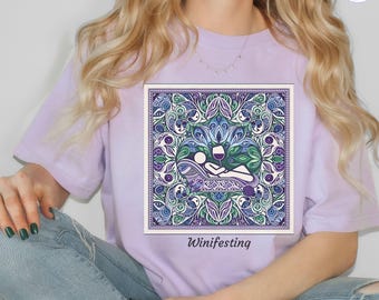Winifesting Vibes Mandala Unisex Garment-Dyed T-shirt