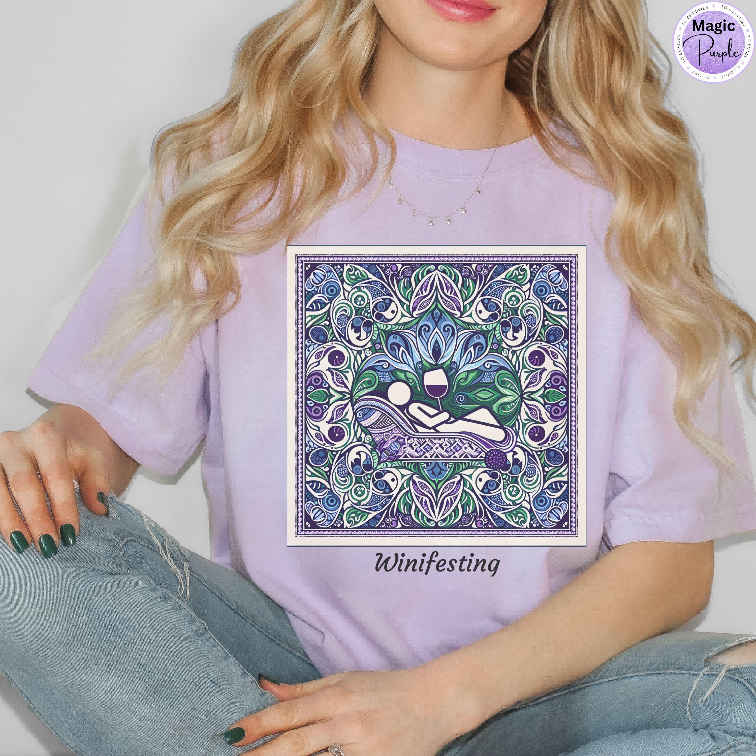 Winifesting Vibes Mandala Unisex Garment-dyed T-shirt - Etsy
