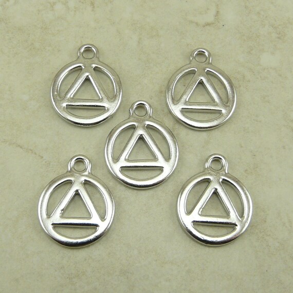 aa recovery serenity symbol charms tierracast triangle in etsy