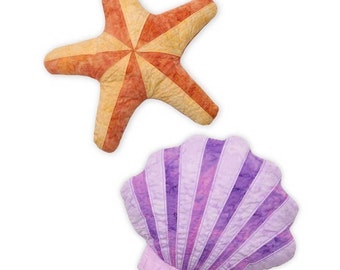 Starfish and Scallop Sewing Pattern, PDF format