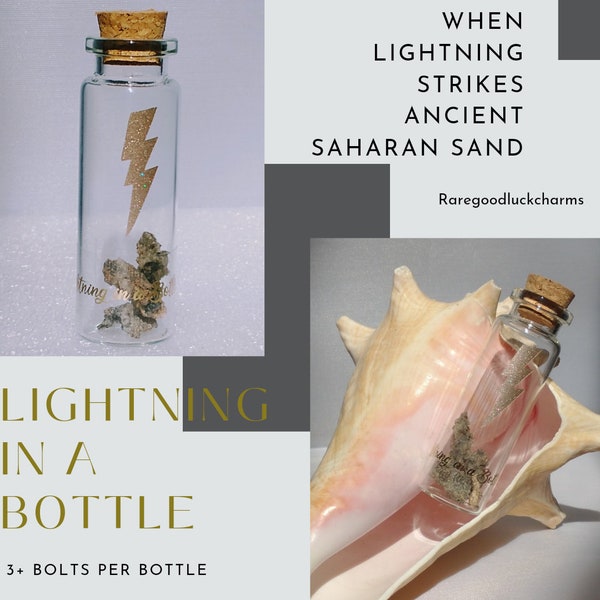 Lightning in a Bottle  - Fulgurite good luck charm