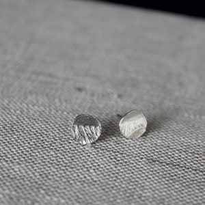 Sterling Silver Tiny Reticulated Post Earrings image 1
