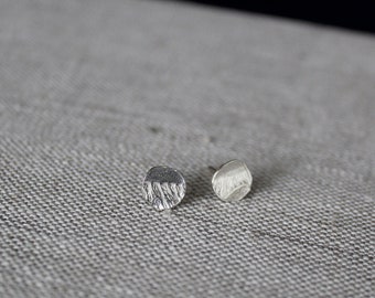 Sterling Silver Tiny Reticulated Post Earrings