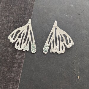 Bestseller Edge of the Earth Sterling Silver Acid Etched Hand Cut Earrings image 3