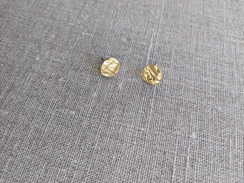 Medium Reticulated Vermeil Post Earrings image 4