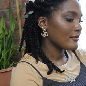 Bestseller - Edge of the Earth - Sterling Silver Acid Etched Hand Cut Earrings