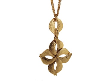 If the Rain Comes First - Sculptured Gold Pendant