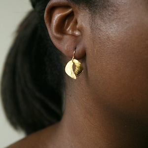 Delores Tiny Sculptured Organic Earrings image 1