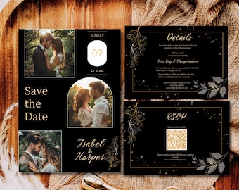 Photo Wedding Invitations, Digital Wedding Invitations, Wedding Invitations, Minimalist Wedding Invitation, Save The Date