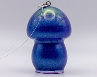 Blue and Purple Galactic Mushroom Ornament