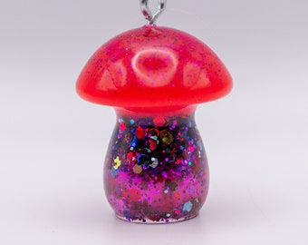 Pink Lovers Jewel-toned Mushroom Ornament
