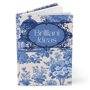 French Toile Notebook, Brilliant Ideas Diary Journal, Vintage Wedding ...