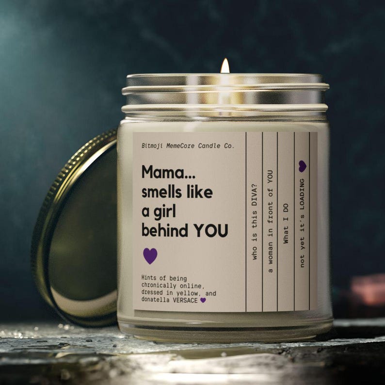Gifted Candle, Mama A Girl, Chronically Online Candle Giftful, Gifted