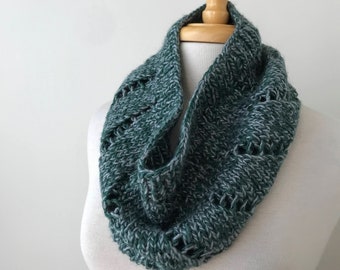 Bufanda de lana merino de seda tejida a mano: calentador de cuello de otoño-invierno para hombre o mujer