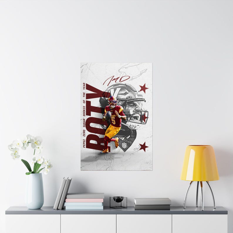 Sporty Satin Poster - Rookie of the Year Artwork, NFL Wall Decor, Gift ...