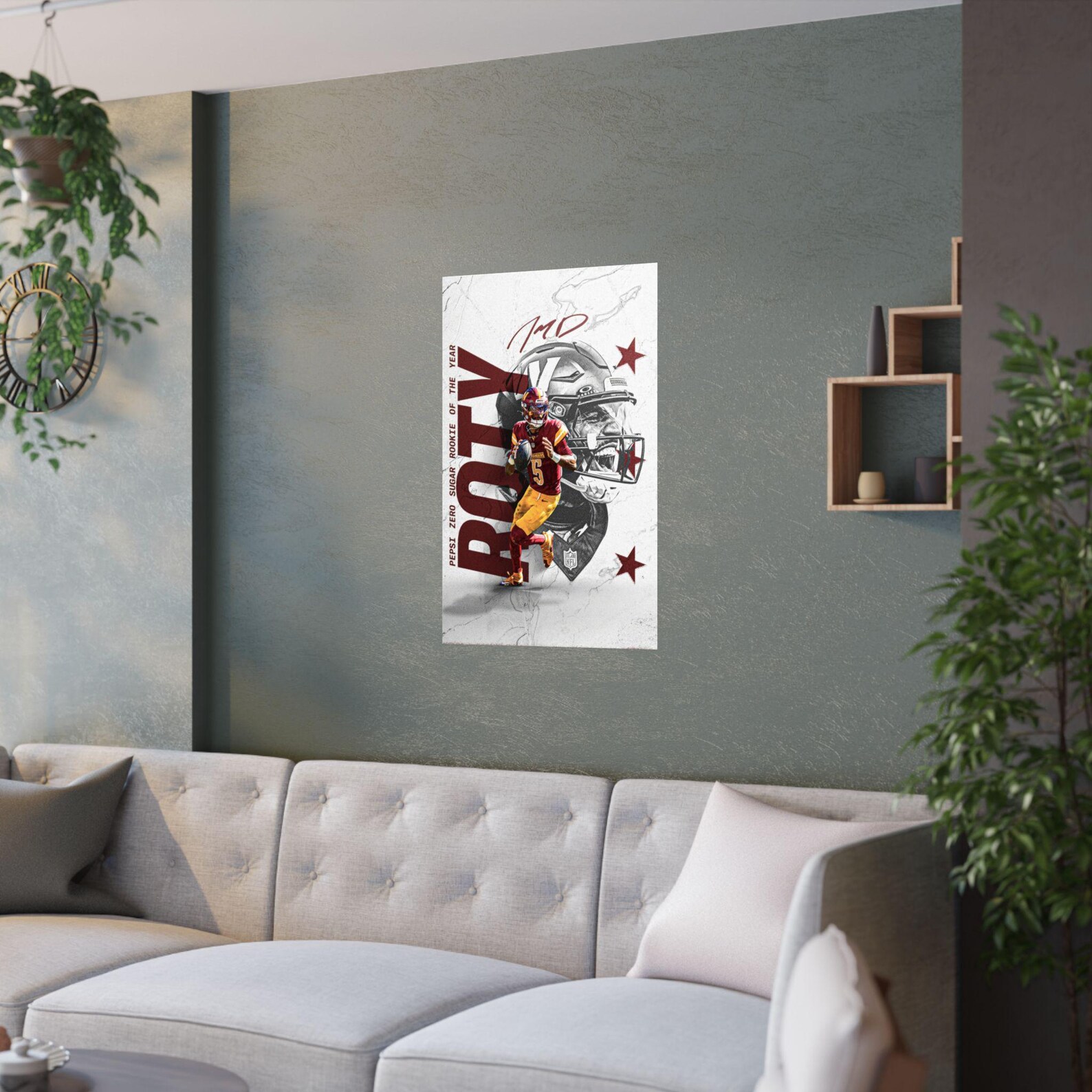 Sporty Satin Poster - Rookie of the Year Artwork, NFL Wall Decor, Gift ...