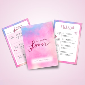 She Found Her Lover Bachelorette Itinerary Canva Template