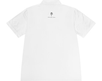 Prince Habibi White Flag x Rose Men's Sport Polo Shirt