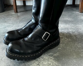 靴 Y2K black engineer boots Zipper Fashion Techwear Boots | CYBER TECHWEAR® – Cyber Techwear