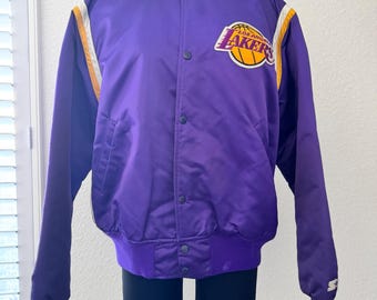 Vintage Lakers Starter Jacket: Men's Large, Made in USA
