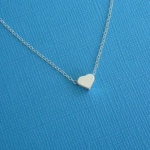 small heart necklace | sterling silver heart necklace | tiny heart necklace | gift for her | choker necklace