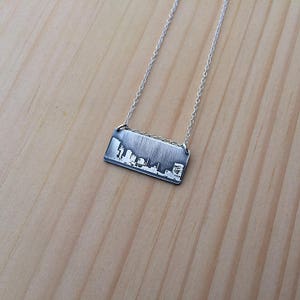 Toledo Ohio Skyline Necklace sterling silver