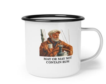 Taza de campamento esmaltada: regalo divertido de marinero, aventura al aire libre