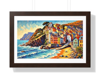 Pintura vibrante del paisaje urbano costero: Arte mural de recuerdos de Mazatlán