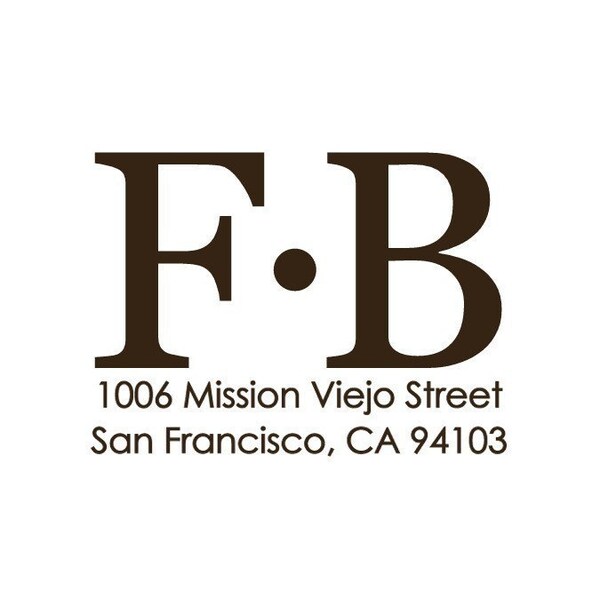 Custom Monogram Address Rubber Stamp - 1006