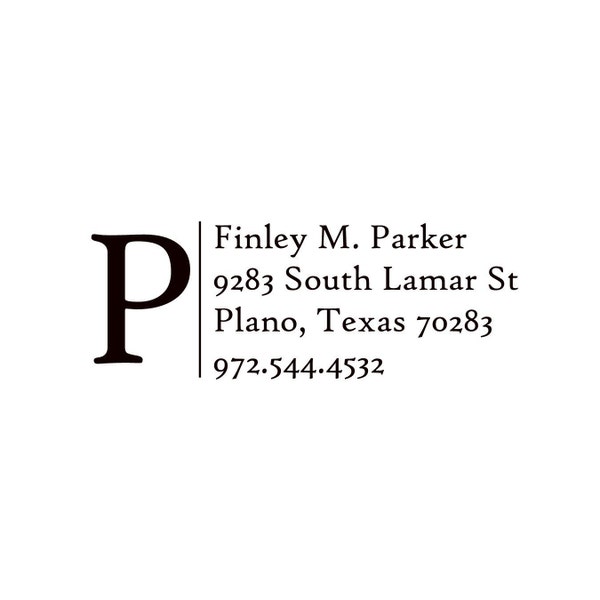 Custom Address Rubber Stamp-9283