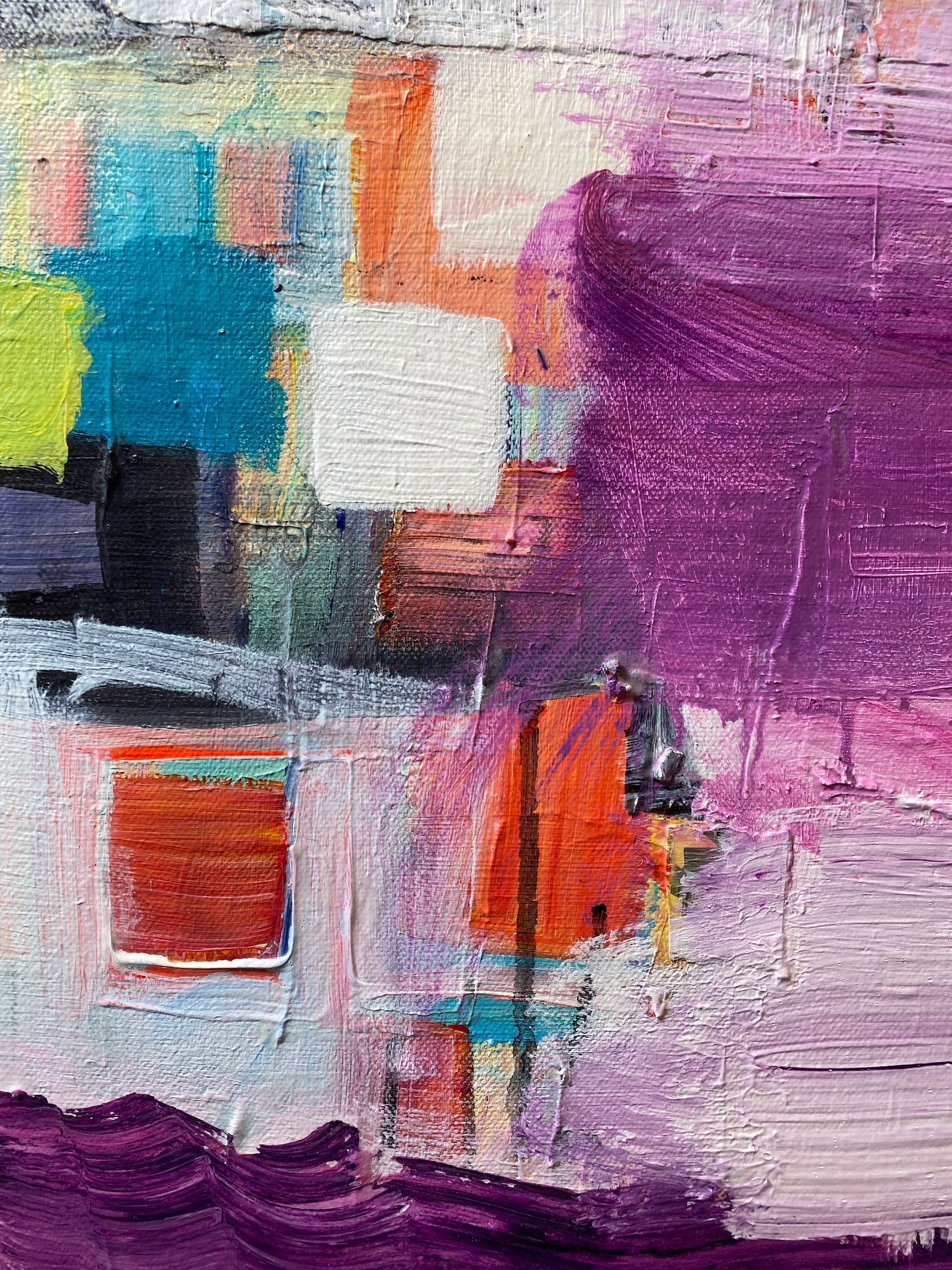 Original Acrylic Mixed Media Painting Touching by Michelle Etsy