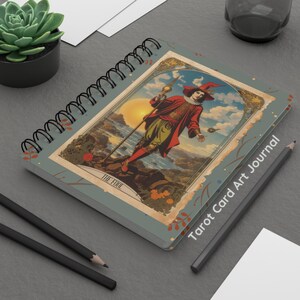 The Fool - Major Arcana #0 - Tarot Card Blank Journal - Daily Manifestations - Tarot Card Art - Dream Journal - Gratitude Journal