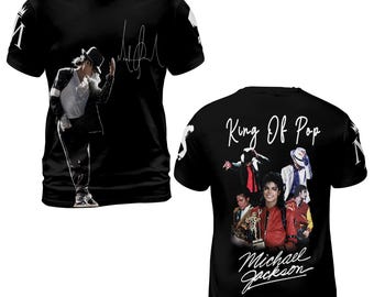 Michael Jackson 3D Graphic T-shirt - Silver Unisex Adult Tee