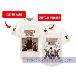 Personalized Breezy Bowl XX Football Jersey: Chris Brown 2025 Tour