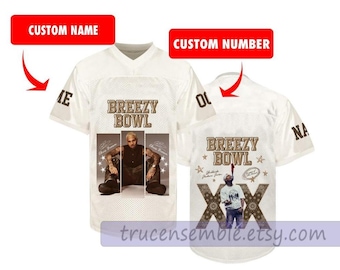 Personalized Breezy Bowl XX Football Jersey: Chris Brown 2025 Tour