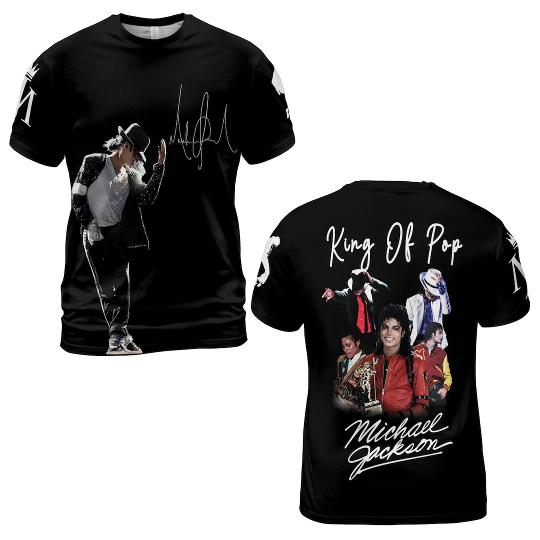 Michael Jackson 3D Graphic T-shirt - Silver Unisex Adult Tee
