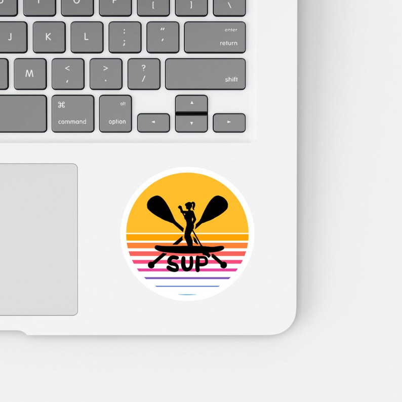 Stand up Paddle Board Girl Sticker, SUP Sticker, Laptop Sticker, Water ...