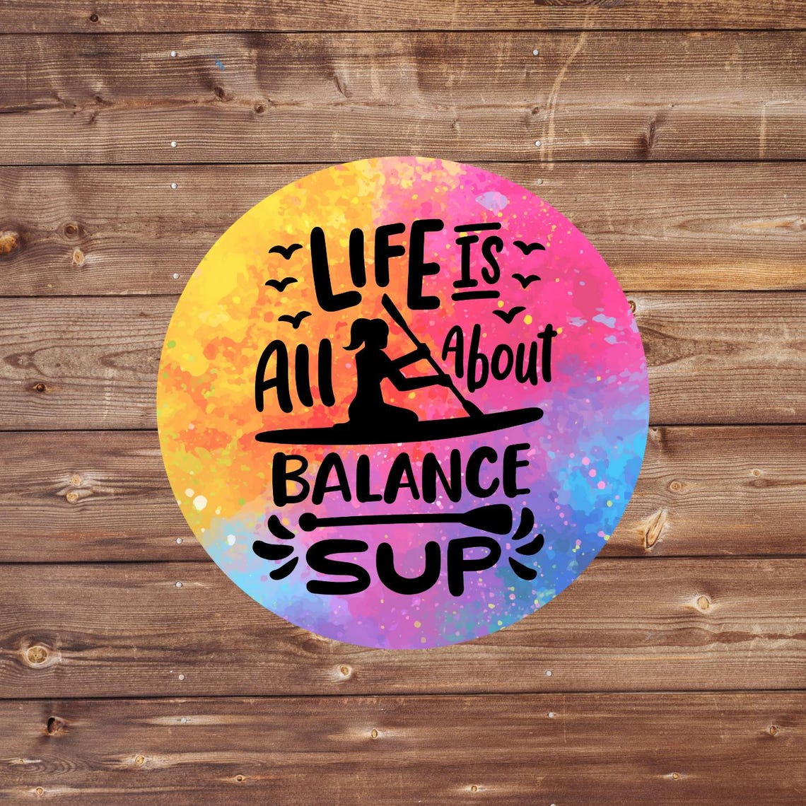 Stand up Paddle Board Sticker, SUP Sticker, Laptop Sticker, Water ...