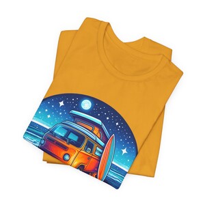 Folded Adventure Awaits Camping T-Shirt, Perfect Gift for campers and digital nomads, Unisex Organic Soft Graphic T-Shirt, Fun and Chic T-Shirt in Mustard