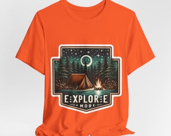 Explore more camping T-Shirt, Perfect Gift for campers and digital nomads, Unisex Organic cotton soft graphic T-Shirt, Fun and Urban T-Shirt